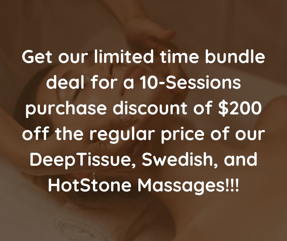 A Gift for Our Valued Customer October enjoy Sewdish Massage $1189860min Purchase 10 sessions